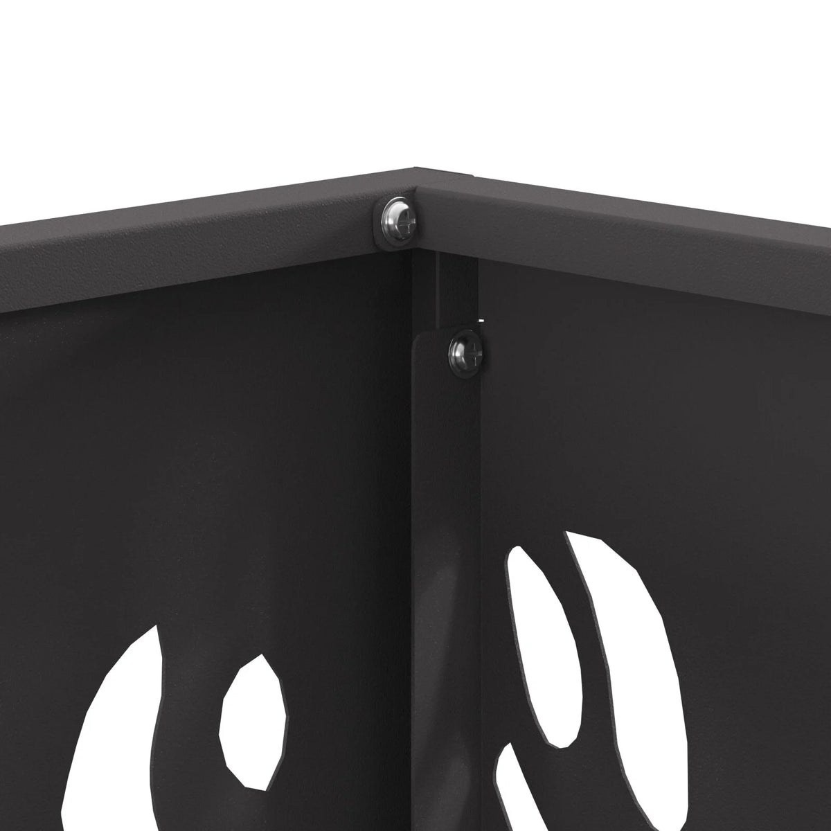 Brasero Flamme Ajouré 40 cm détail finition acier noir
