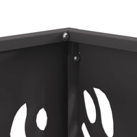 Brasero Flamme Ajouré 40 cm détail finition acier noir