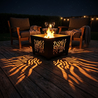 Brasero Flamme Ajouré 60 cm ambiance soirée extérieure