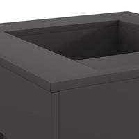 Brasero Bloc Piédestal 60 cm détail finition acier noir