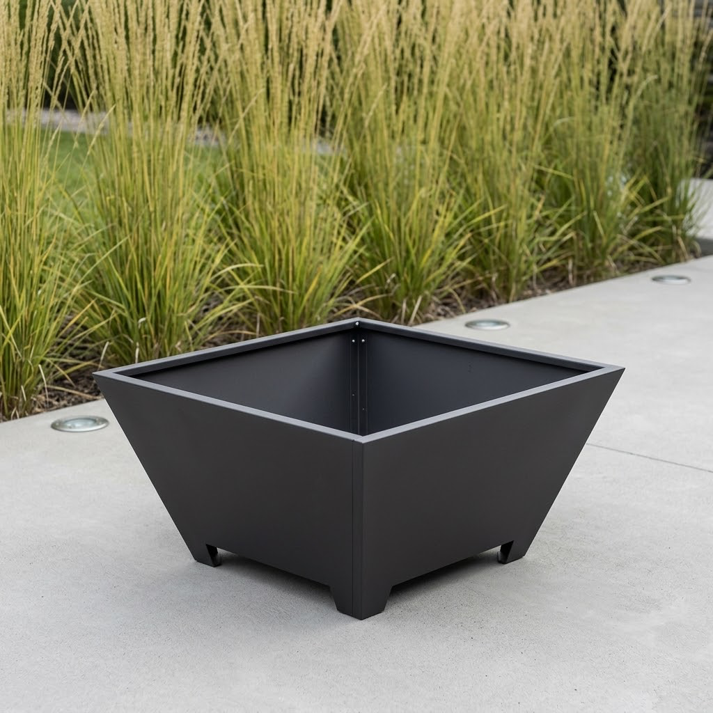 Brasero Trapèze Compact 60 cm vue produit sans flammes