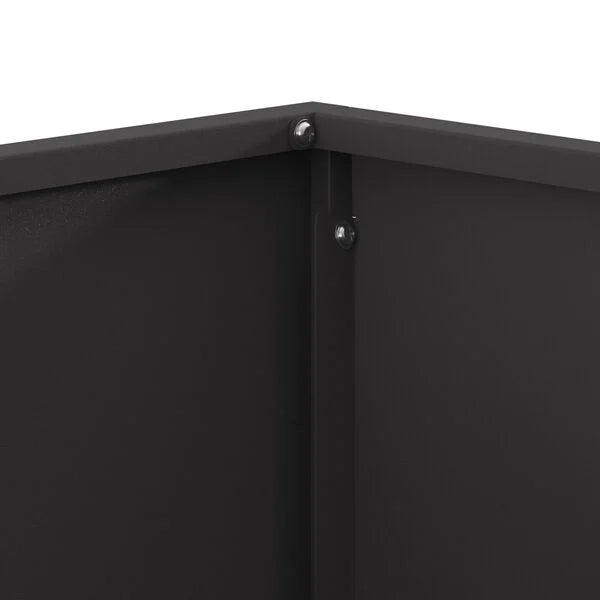 Brasero Trapèze Grand Format 80 cm détail finition acier noir
