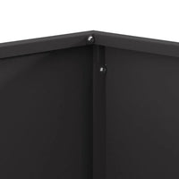 Brasero Trapèze Grand Format 80 cm détail finition acier noir