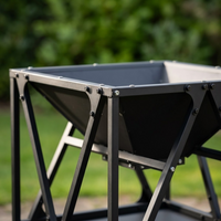 Brasero Géométrique X-Frame 50 cm vue produit sans flammes