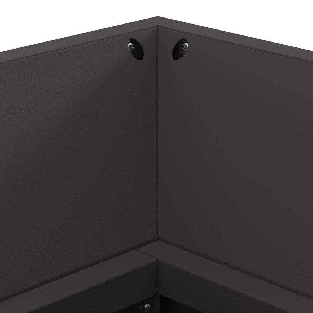 Brasero Rectangulaire XL 160 cm détail finition acier noir