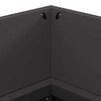 Brasero Rectangulaire XL 160 cm détail finition acier noir