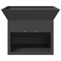 Brasero Cube Ouvert 50 cm vue de dessus intérieur