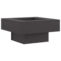 Brasero Bloc Piédestal 60 cm Acier Noir - Vue Produit sur Fond Blanc