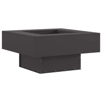 Brasero Bloc Piédestal 80 cm Acier Noir - Vue Produit sur Fond Blanc