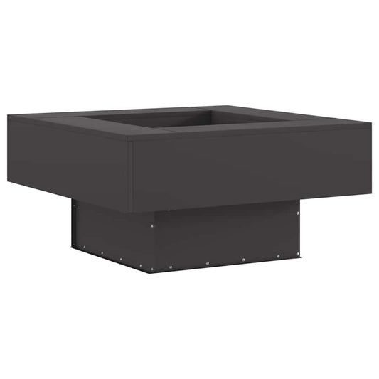 Brasero Bloc Piédestal 80 cm Acier Noir - Vue Produit sur Fond Blanc