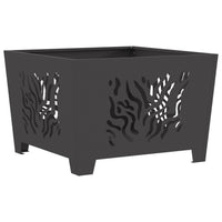 Brasero Flamme Ajouré 60 cm Acier Noir - Vue Produit sur Fond Blanc