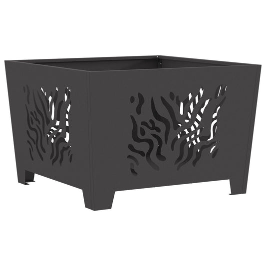 Brasero Flamme Ajouré 60 cm Acier Noir - Vue Produit sur Fond Blanc