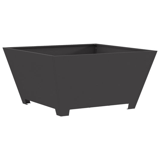 Brasero Trapèze Grand Format 80 cm Acier Noir - Vue Produit sur Fond Blanc
